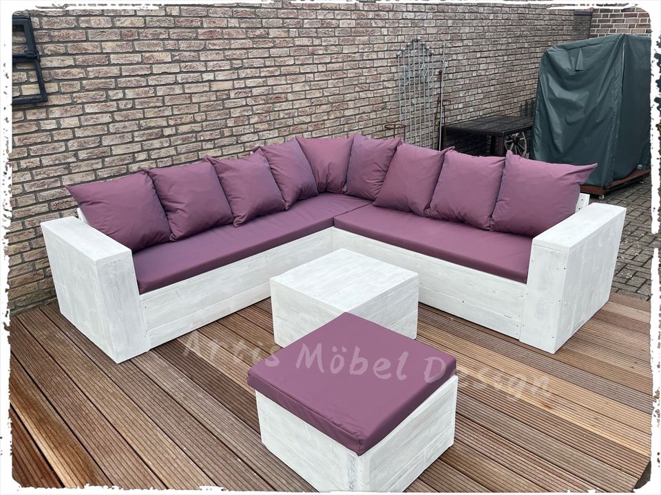 Gerüstholz Ecksofa Loungemöbel Loungeset Gartenlounge Sitzgruppe in Bottrop