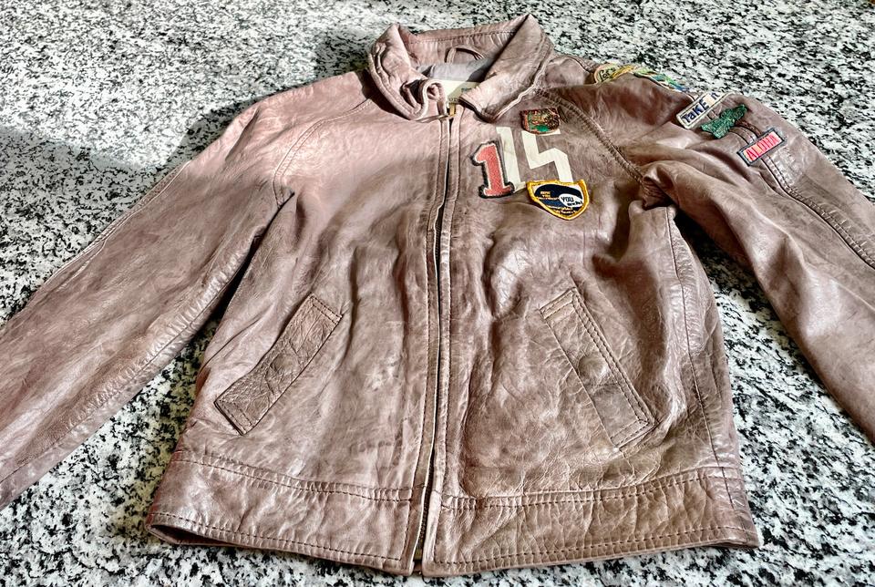 Scotch Shrunk Lederjacke mit Applikation, Jungs ca. 8 J. Steinf. in Bochum