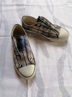 Sneaker Halbschuhe Stoffschuhe blau weiß schwarz kariert Nordrhein-Westfalen - Paderborn Vorschau