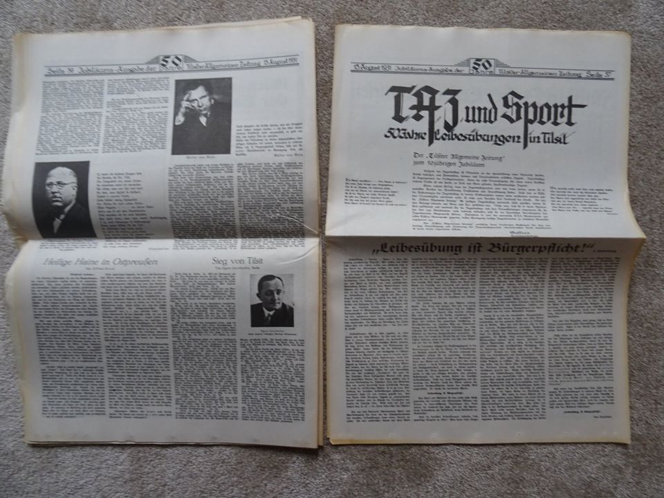 1931: 50 Jahre Tilsiter Allgemeine Zeitung - Ostpreußen in Hannover