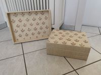 Box aus feinem gewebtem Rattan mit Vlies und passendem Tablett Wandsbek - Hamburg Volksdorf Vorschau