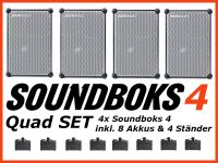 Soundboks 4 Quad-SET (4 x Soundboks 4, 8 Akkus, 4 Ständer inkl. ) für Rave im freien /// Musikanlage, PA-Boxen, Akku Box, Bluetooth Box /// Vermietung Rental Verleih Mieten Friedrichshain-Kreuzberg - Friedrichshain Vorschau
