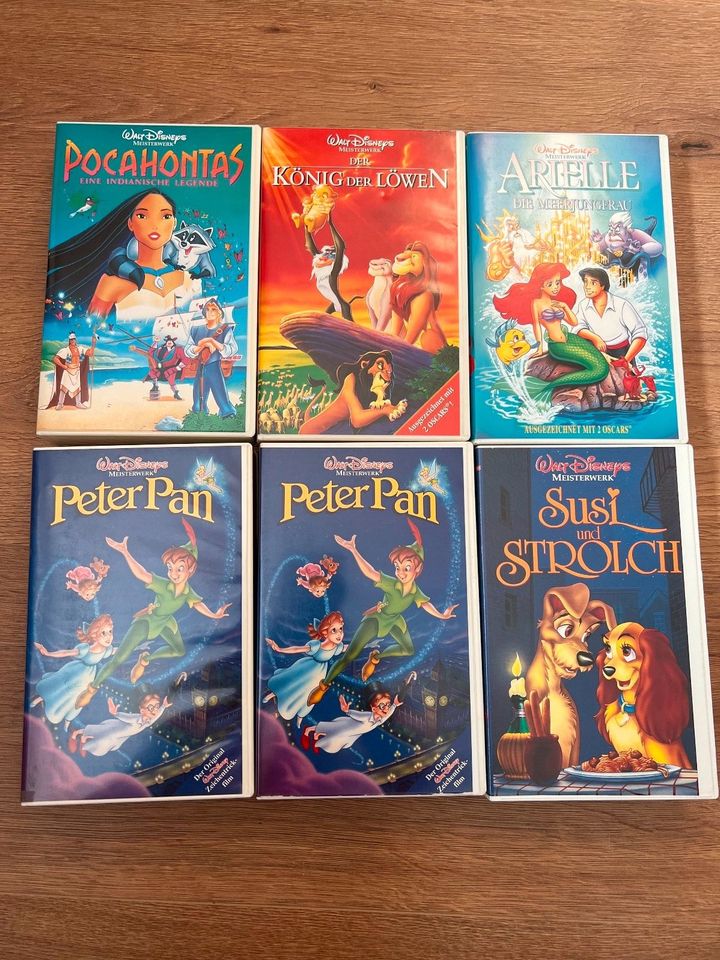 Disney VHS Videokasette Arielle Peter Pan Susi & Strolch König.. in Rodenbach