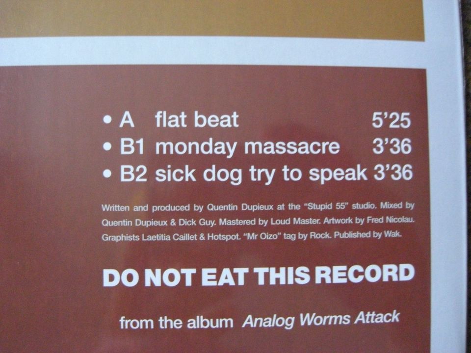 Mr. Oizo – Flat Beat Vinyl, 12" Maxi Flat Eric Repress 2005 in Buseck