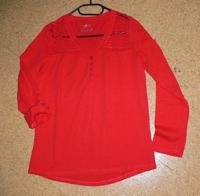 Yessica Long Shirt Häkelspitze rot S 36 Krempelarme Blusenshirt Bayern - Erding Vorschau