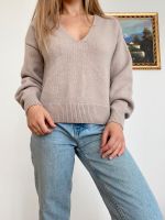 Beiger taupe H&M Wollpullover Pulli mit V-Ausschnitt Pankow - Weissensee Vorschau