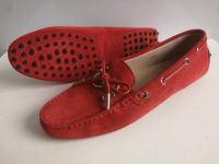 Damen Schuhe Ballerinas Slipper Loafers TOD'S Gr 39,5 rot Leder Duisburg - Rheinhausen Vorschau