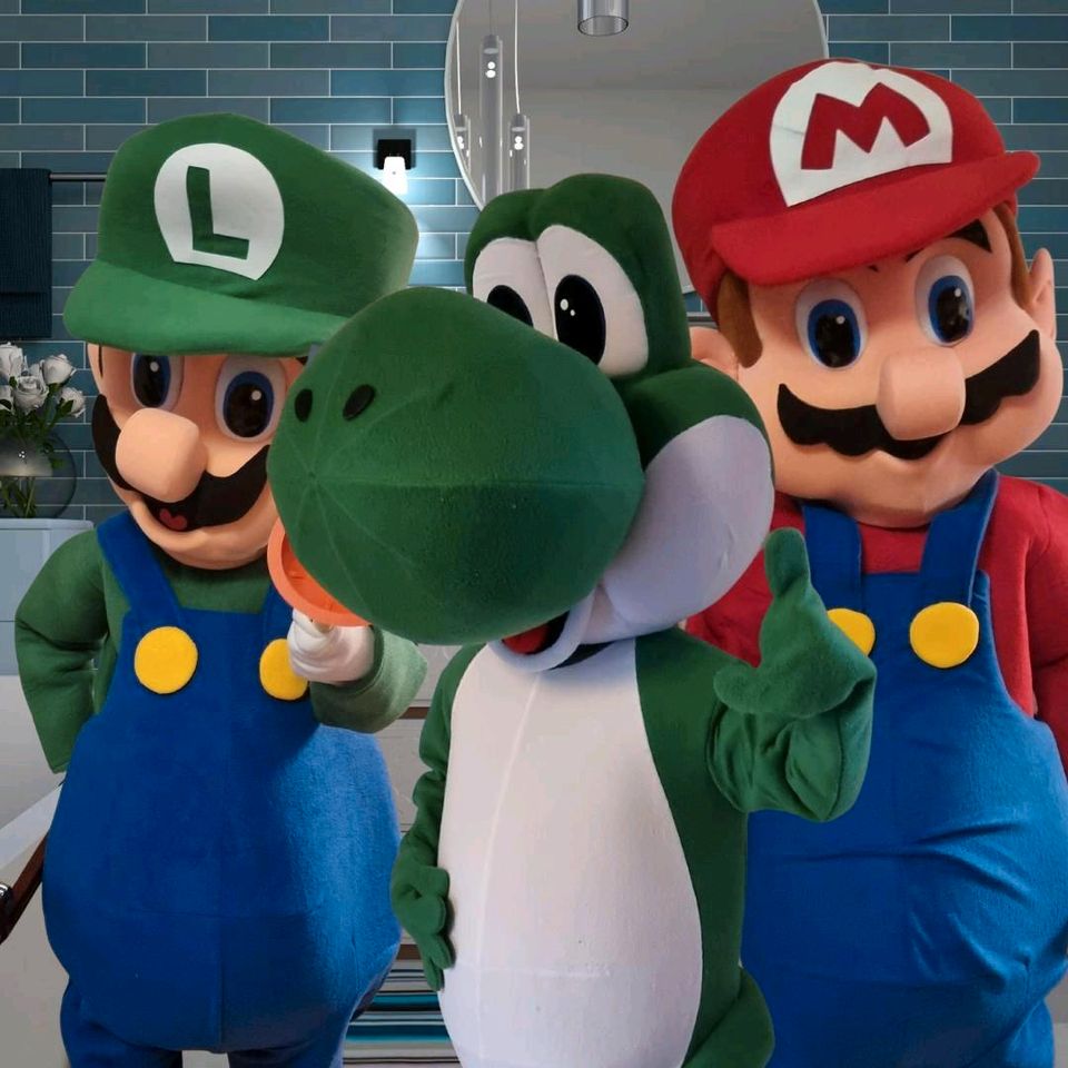 Super Mario Brothers Maskottchen Kostüm Geburtstag Party in Berlin