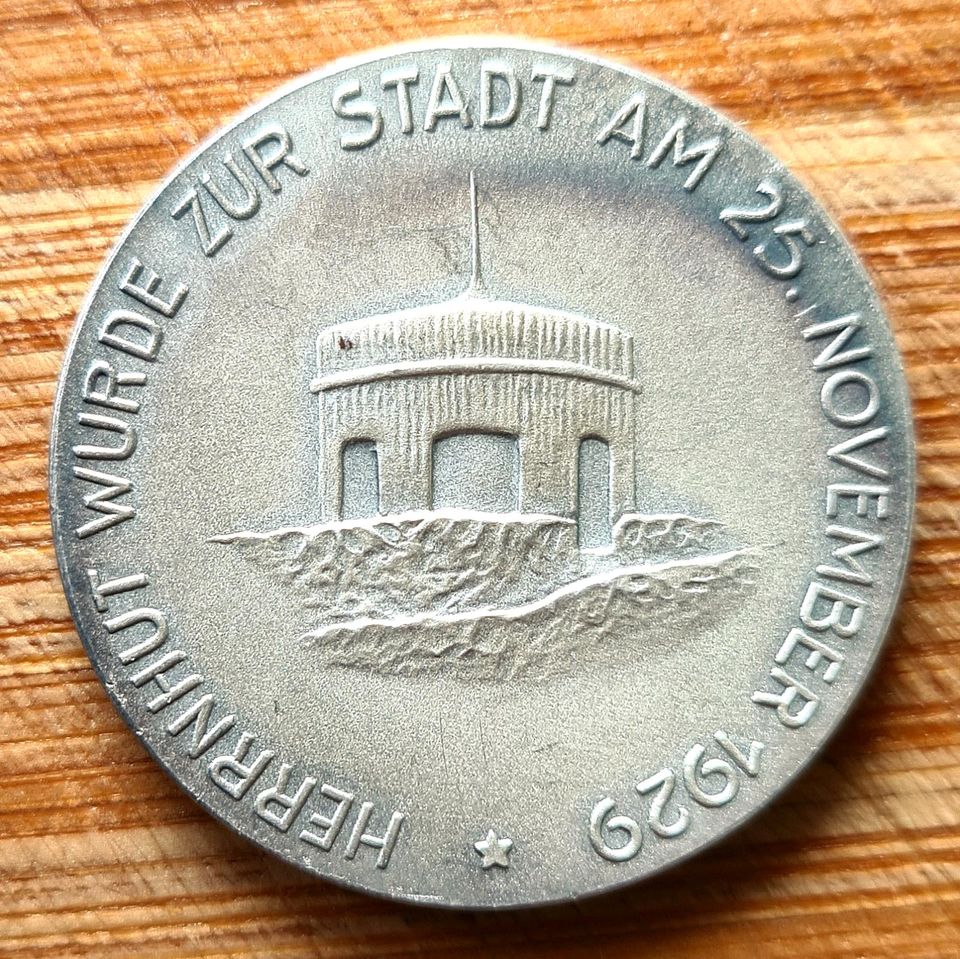 Medaille HERRNHUT 1929, Silber  selten, Löbau Zittau Oberlausitz in Zittau