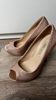 Edle Buffalo Plateau High Heels Peeptoes Strass Gr. 38 Nordrhein-Westfalen - Herten Vorschau