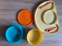 Tupperware Babyset Kinder-Set Fütterteller Tablett Besteck Sachsen - Wittichenau Vorschau