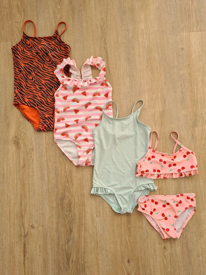 H&M Badeanzüge neu 110/116 Bikini Kirschen Melonen Rüschen Tiger in Bergisch Gladbach