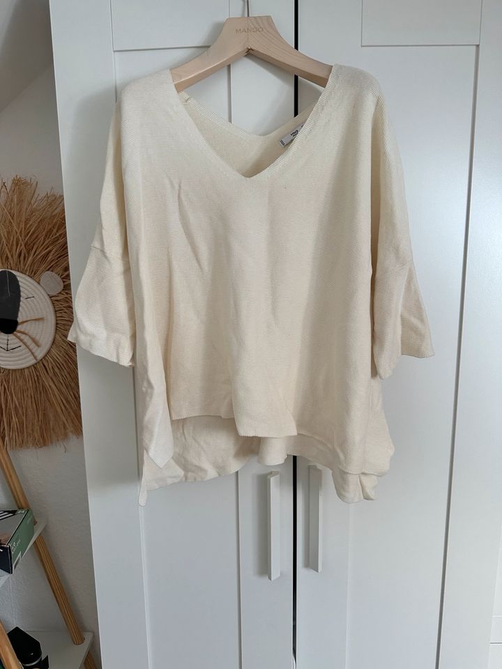 Top T-Shirt Strick Pullover Sommer Mango XS S Creme Oversize in Köln