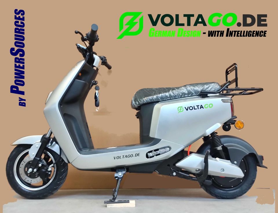 VoltaGo E-Roller / Mofa für 2 Personen NEU 25/45km/h, Home-Charging Li-Wechselakku, bis 195km in Meerbusch