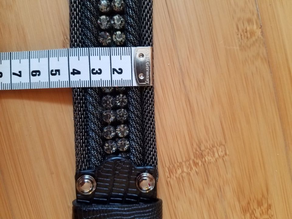 Gürtel Nanni Strass / Metall/Leder Schwarz in Seukendorf