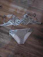 Venice Beach Bikini weiß marine/gestreift Bayern - Ansbach Vorschau
