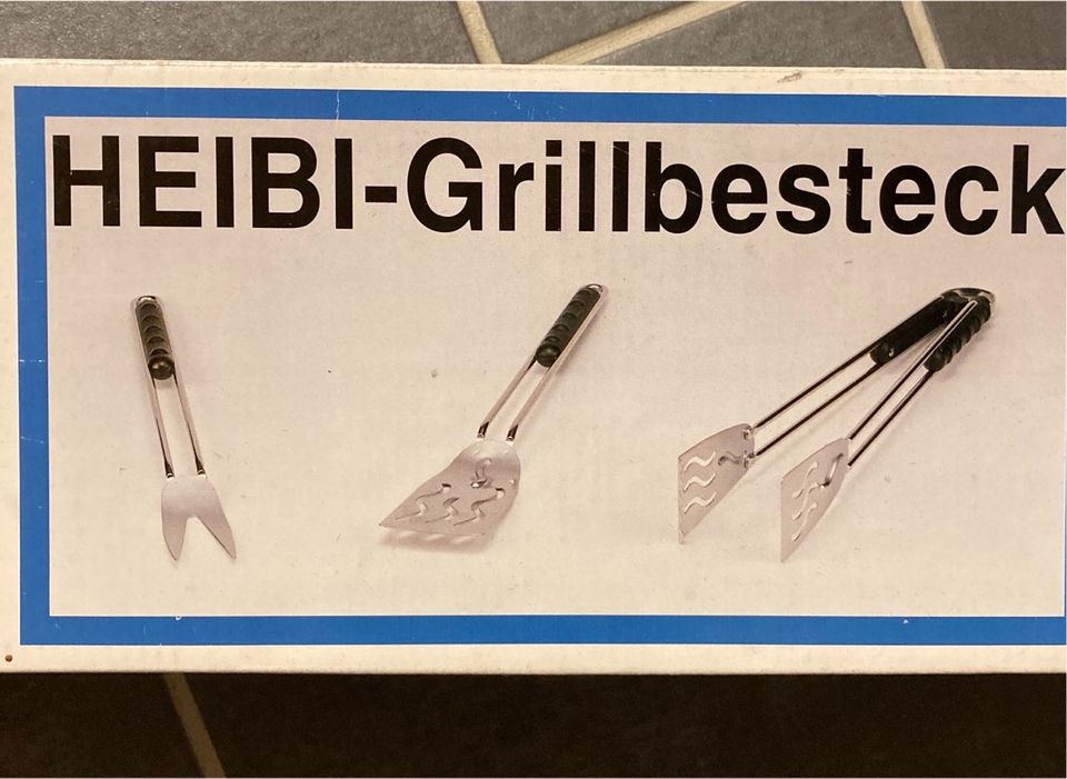 Heibi Grillbesteck Grillbürsten wie neu ähnlich Weber in Wildpark West