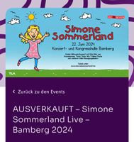 Simone Sommerland Bamberg 22.06.24 3 Tickets Bayern - Hirschaid Vorschau