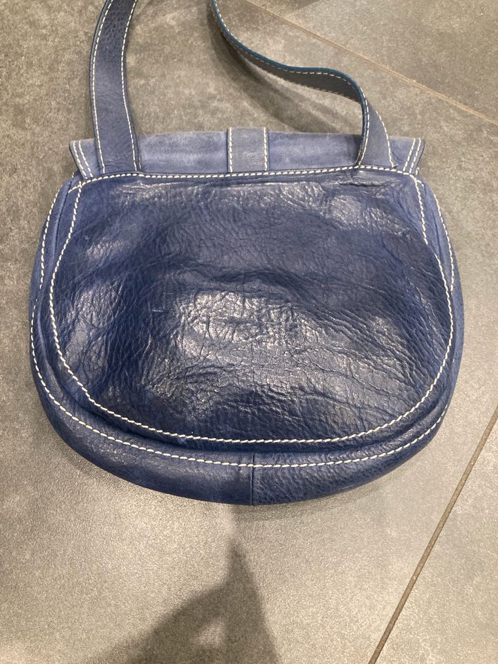 Tasche Handtasche Leder blau timberland in Herne