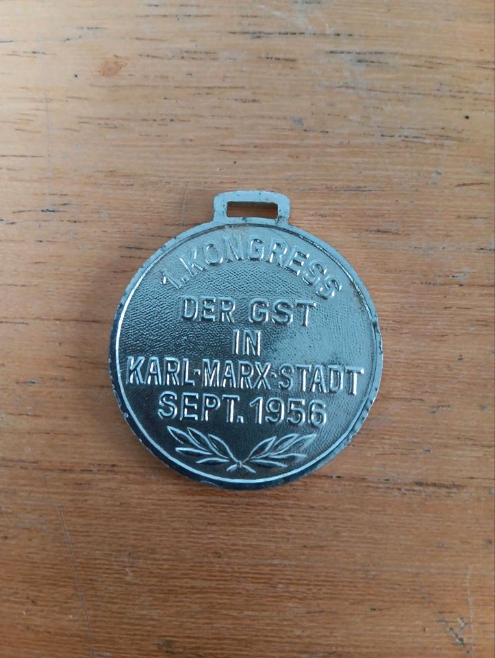 Seltene GST Medaille 1956 in Gelenau