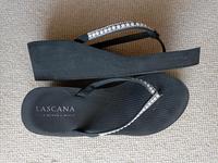Badeschuhe Flip Flops schwarz mit Perlen Hessen - Bad Wildungen Vorschau