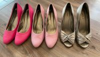 3 Pumps Peep Toes 40 rosa, pink, silber, grau Schleife Glitzer Sachsen - Kesselsdorf Vorschau