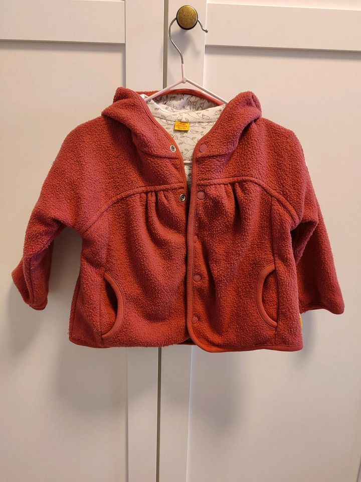 Baby Mädchen Steiff Fleecejacke Jacke rot 80 in Preußisch Oldendorf