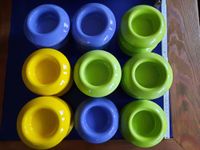 Teelichthalter, Deko, Kerzenhalter, Windlicht weiß, blau, gelb, g Hessen - Rosbach (v d Höhe) Vorschau