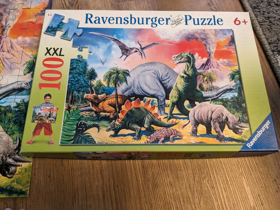 XXL Dinosaurier Paket Dinos Puzzle Bücher Plakate Kinder in Leonberg