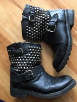 Amtliche ASH Biker Boots schwarz NIETEN Gr.40 Baden-Württemberg - Ühlingen-Birkendorf Vorschau