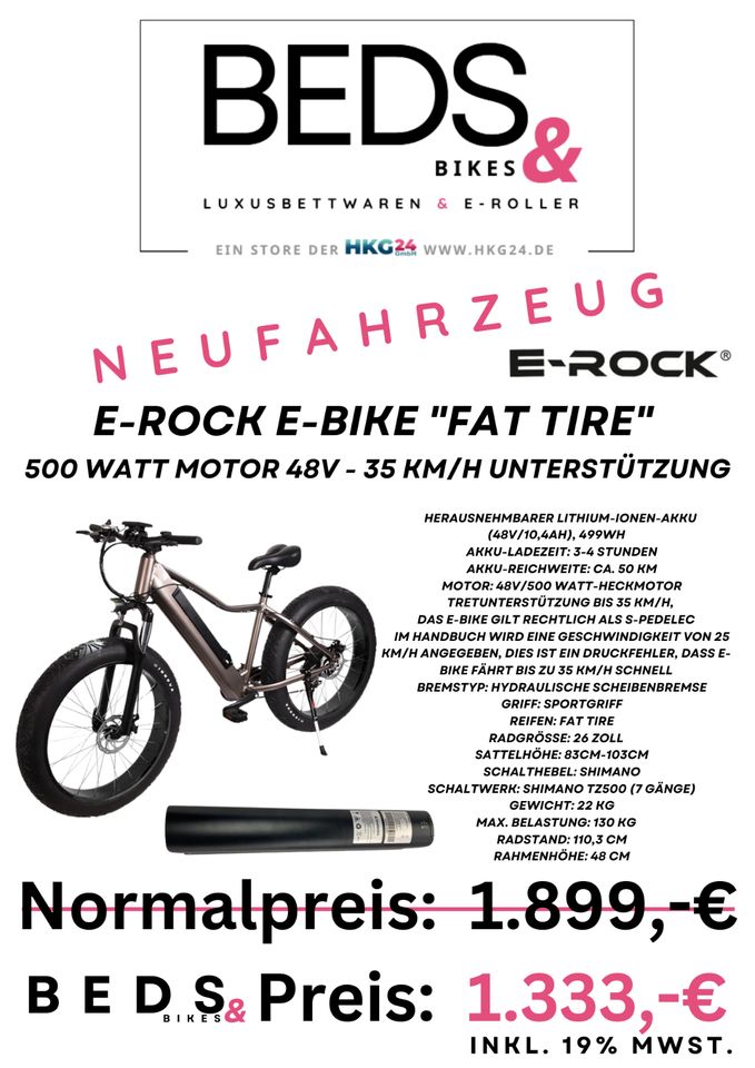 Luxusbettware & E-Roller?? Jetzt neu in Berlin bei Beds&Bikes !!! in Berlin