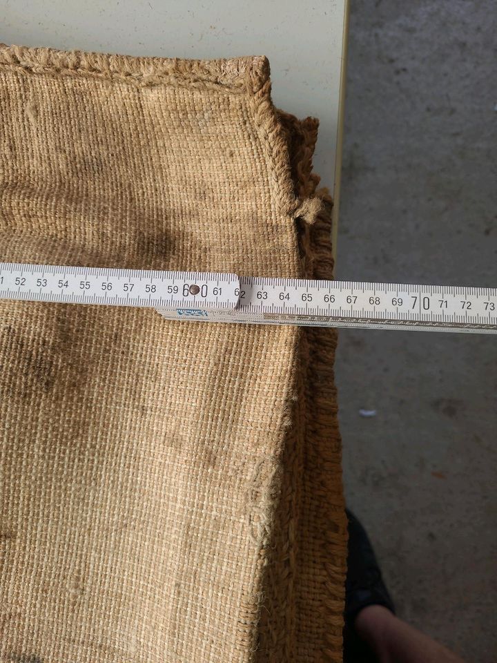 5 Jute Baumwolle Säcke Sack China Reissack Deko Nähen 1,10x70 in Schloßvippach