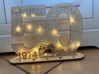 Geschenk 50 Geburtstag Deko Holz LED Licht neu  1974 Bayern - Plattling Vorschau