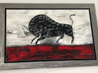 3D Wandbild •  Stier auf Stahlrahmen • 150x100 •  wie neu Niedersachsen - Vollersode Vorschau