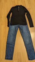 schwarzer Zip Pulli mit Thermo Jeans Gr. 146/152 Nordrhein-Westfalen - Leverkusen Vorschau