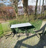 Tisch aus Gusseisen mit Marmorplatte, drinnen, draußen Nordrhein-Westfalen - Rietberg Vorschau