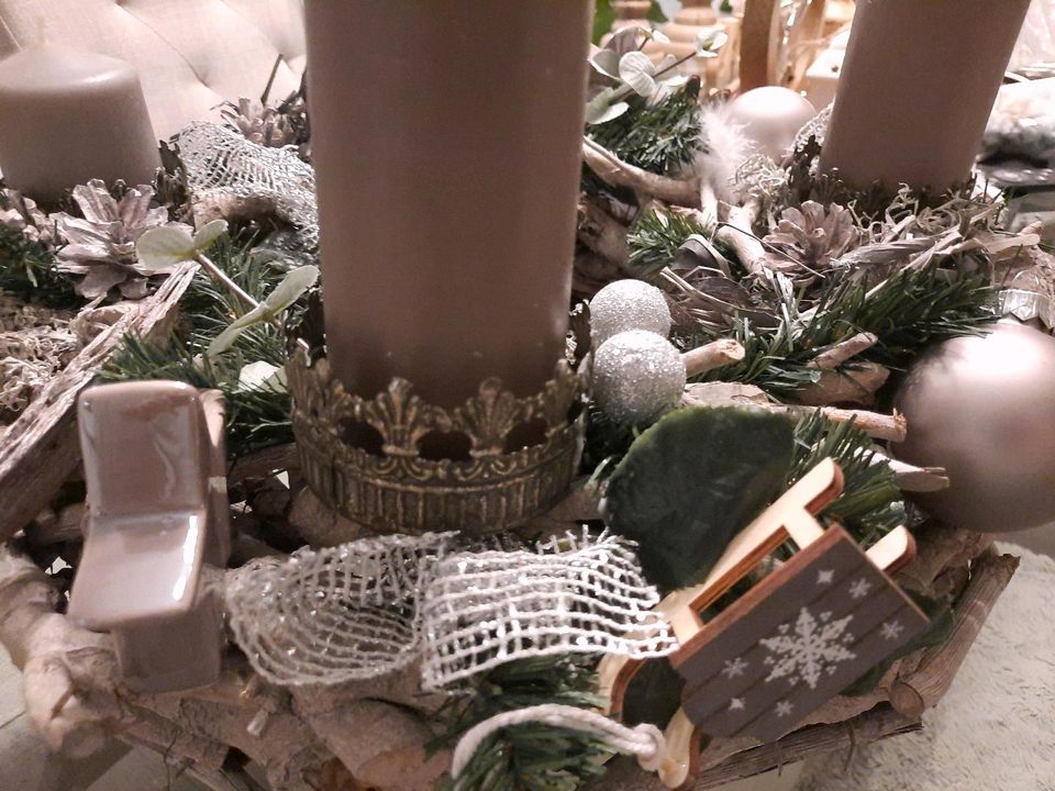 Adventskranz Kranz Weihnachten Holz Xmas Adventszeit in Marpingen