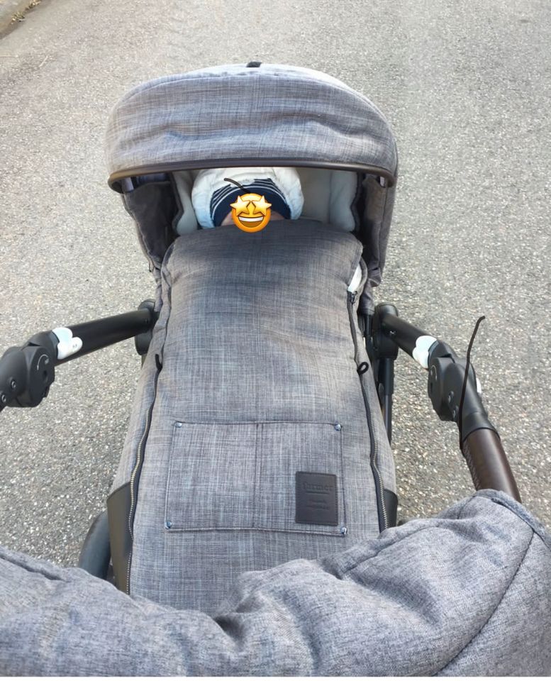 Kinderwagen Musti Evo+Schale+Adapter+Laufstall + Erstausstattung in Hardthausen