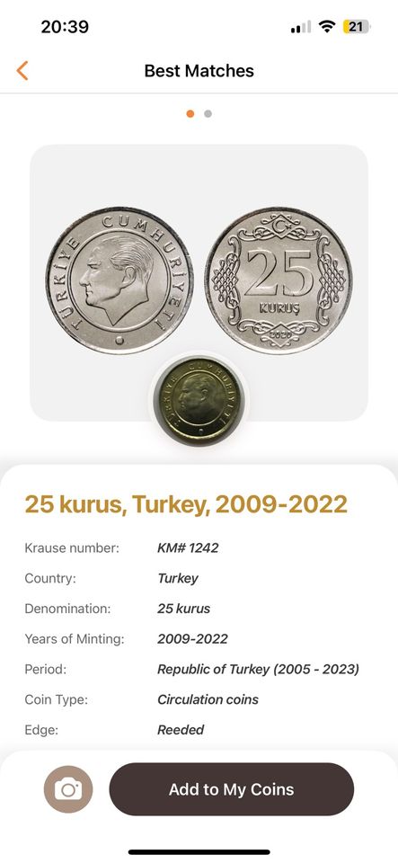 Münzen Türkei (s. Beschreibung) in Olbernhau