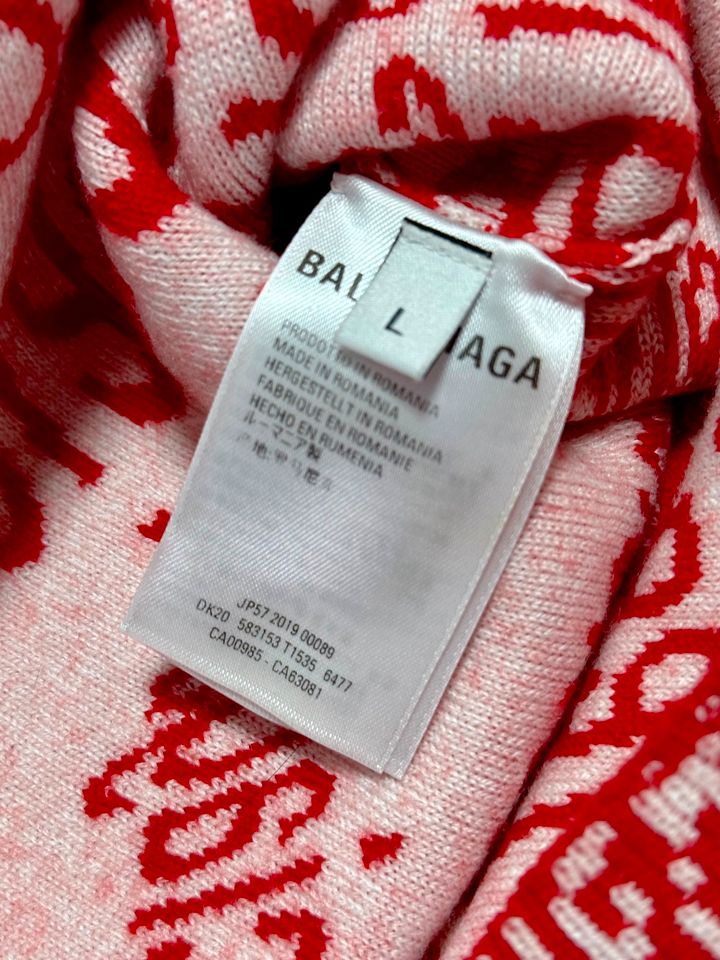 BALENCIAGA - RED&WHITE SWEATER - NP: 800€ in Witten