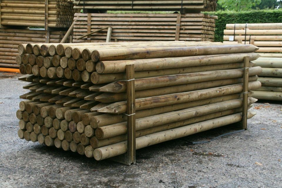 Baumpfähle Holz, kesseldruckimprägniert 9x250 cm – in Wagenfeld