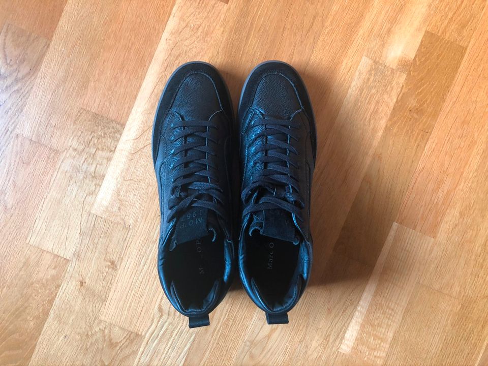 *NEU* Marc O'Polo Mid Top Sneaker, Leder, schwarz, 45, NP130€ in Wennigsen