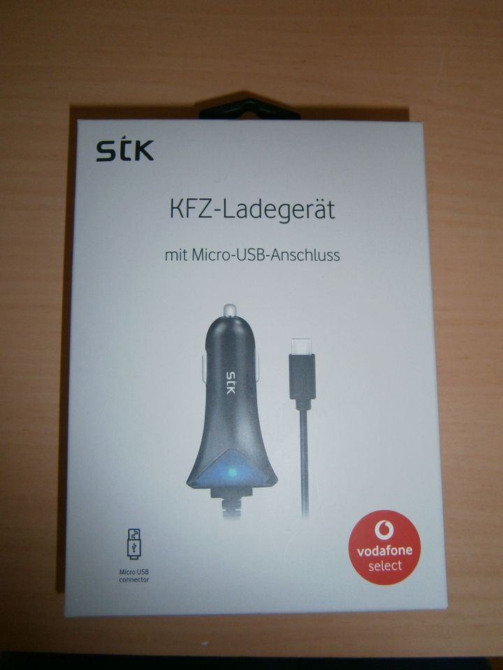 StK KFZ-Ladegerät mit Micro-USB-Anschluss, black, neu/unbenutzt in Glonn