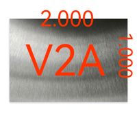 NEU V2A 3mm 1x2 m Edelstahl Blech Platte geschliffen 1000x2000 mm Nordrhein-Westfalen - Erwitte Vorschau