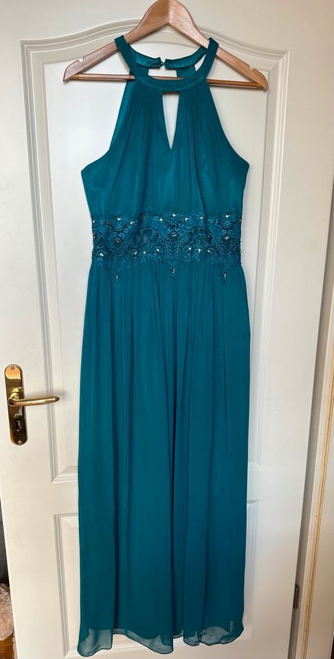 Abendkleid blau/grün Gr 40 in Dresden