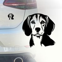 Auto Aufkleber | Beagle | Wunschfarbe | Herz | Hund Sticker Köln - Köln Merheim Vorschau