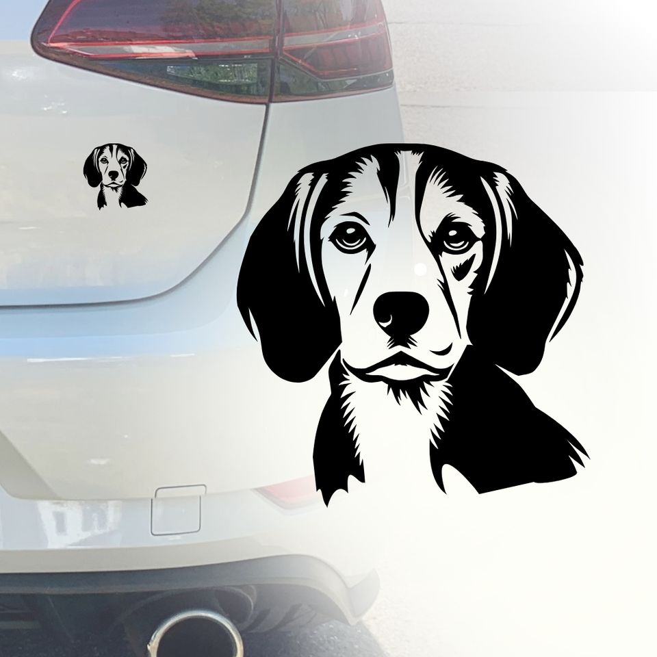 Auto Aufkleber | Beagle | Wunschfarbe | Herz | Hund Sticker in Köln