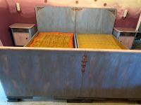 VINTAGE DOPPEL BETT MASSIV HOLZ SHABBY CHIC 30-40ER JAHRE Baden-Württemberg - Öhringen Vorschau