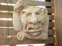 Gollum Gargoyle Wandbild Wandhänger Gesicht Bild Steinbild Bayern - Mauern Vorschau