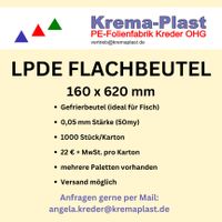 LPDE Flachbeutel 160 x 620 mm 50 my Gefrierbeutel Fische o. ä. Bayern - Malgersdorf Vorschau